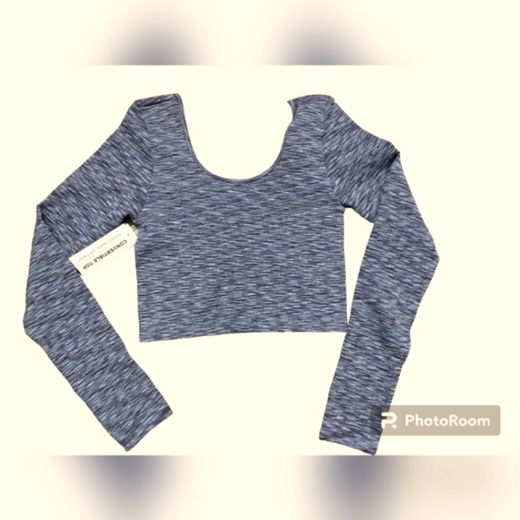 🆕 Aeropostale women's purple scrop top shirt long sleeve size M - Picture 5 of 10